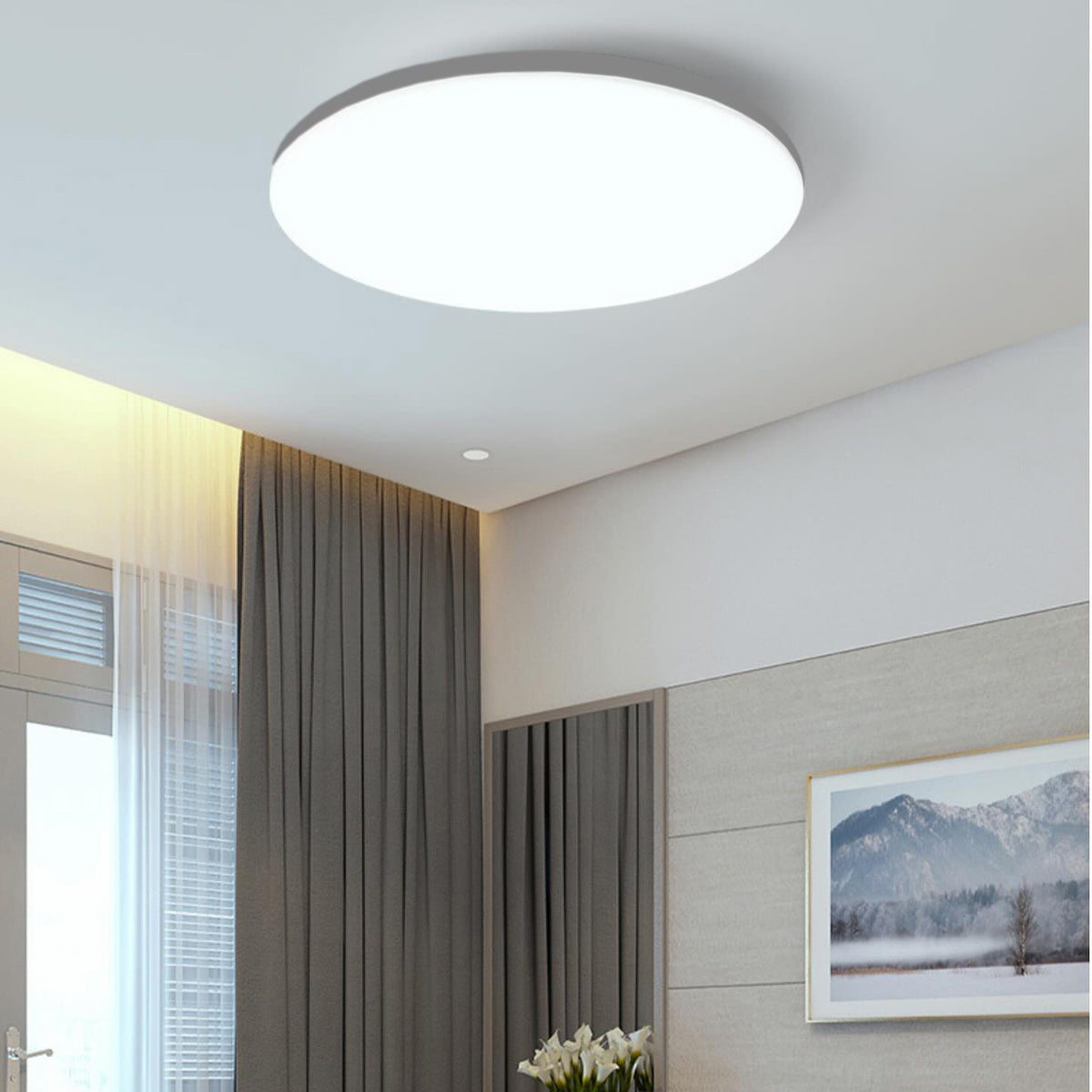 Стельовий світильник Basically Ceiling Silver D-25 см / D-30 см / D-35 см / D-45 см 4000К ІР20 Н-5 см 240319-100003155