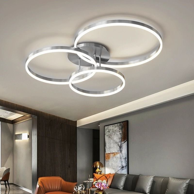 Стельова люстра з пультом Anelli 3 Н-14 см D-30+40+50 см 3000К-6000К Silver + White 240419-100003197