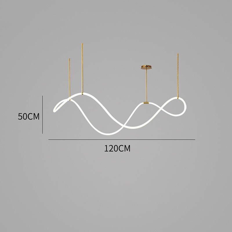 Люстра Rope wave L-120 см Н-50 см 80W 4000K Gold 240419-100003211