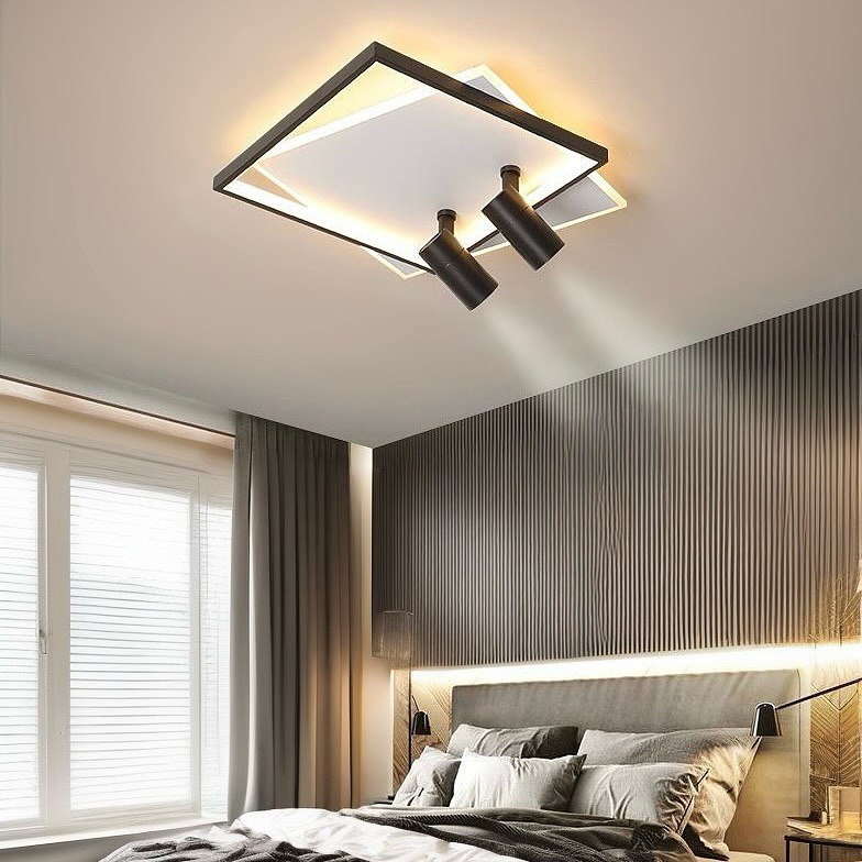 Стельовий світильник світлодіодний з пультом Ceiling with 2 spots 75W BK&WH 240774-100003427