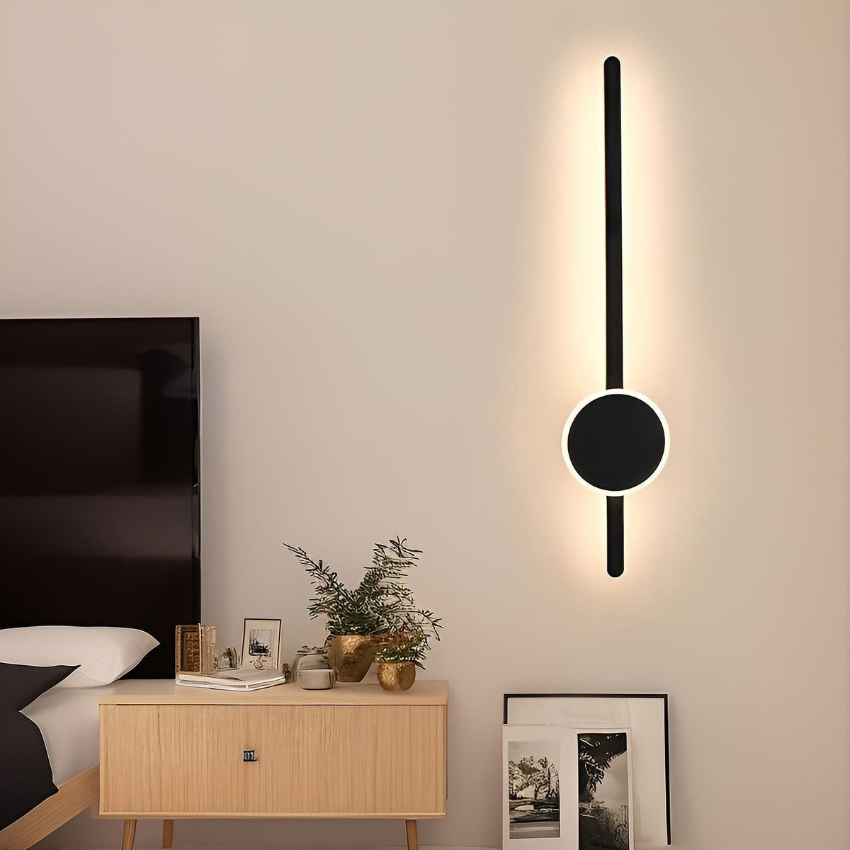 Бра чорне L-80 cm / L-100 cm Led 30W / 40W 4000K Black Figure wall 240822-100003609