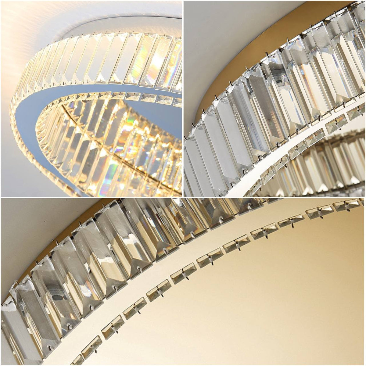Люстра стельова Crystal Diamond circle gold D-50 cm Led 55W 241035-100003830