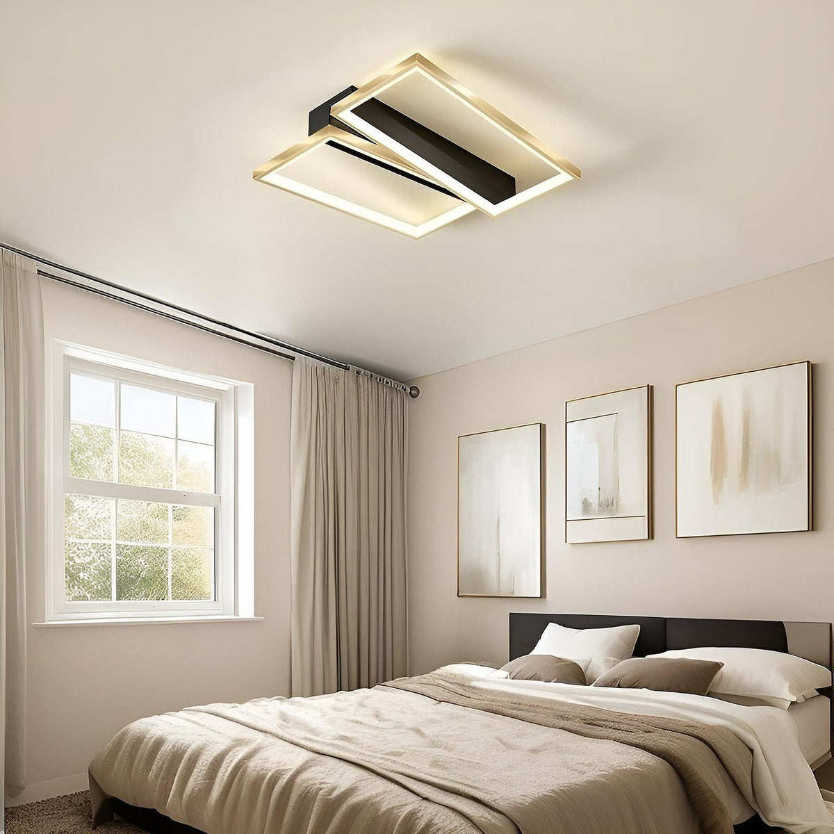 Стельовий світильник Domino Black + Gold L-45 cm Led 44W 3000K-6000K 241076-100003862
