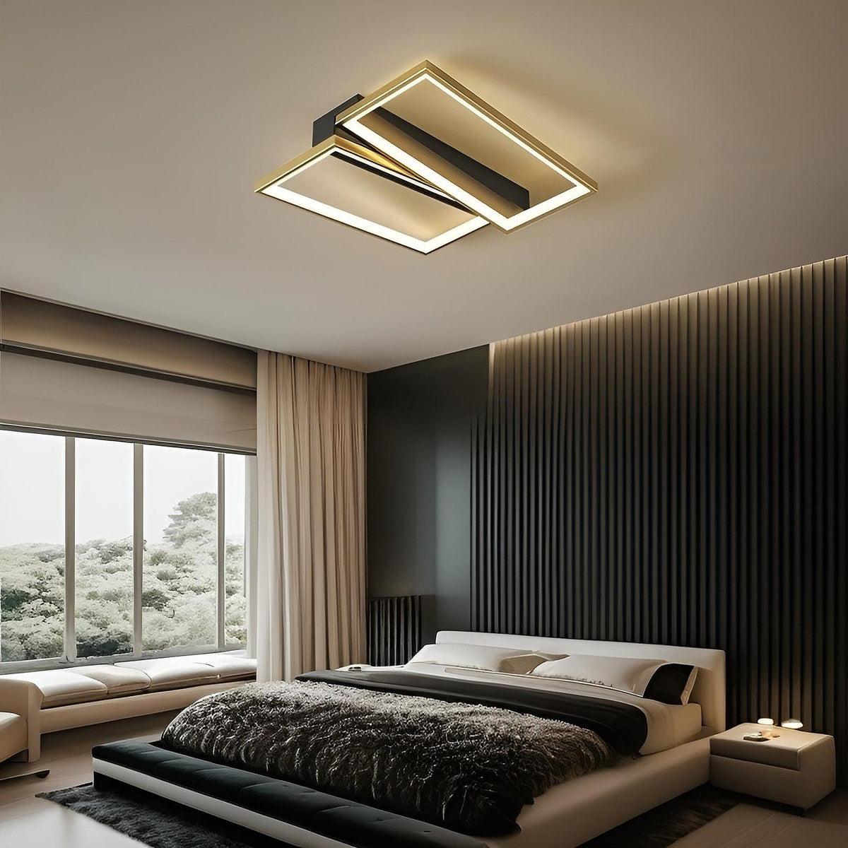 Стельовий світильник Domino Black + Gold L-45 cm Led 44W 3000K-6000K 241076-100003862
