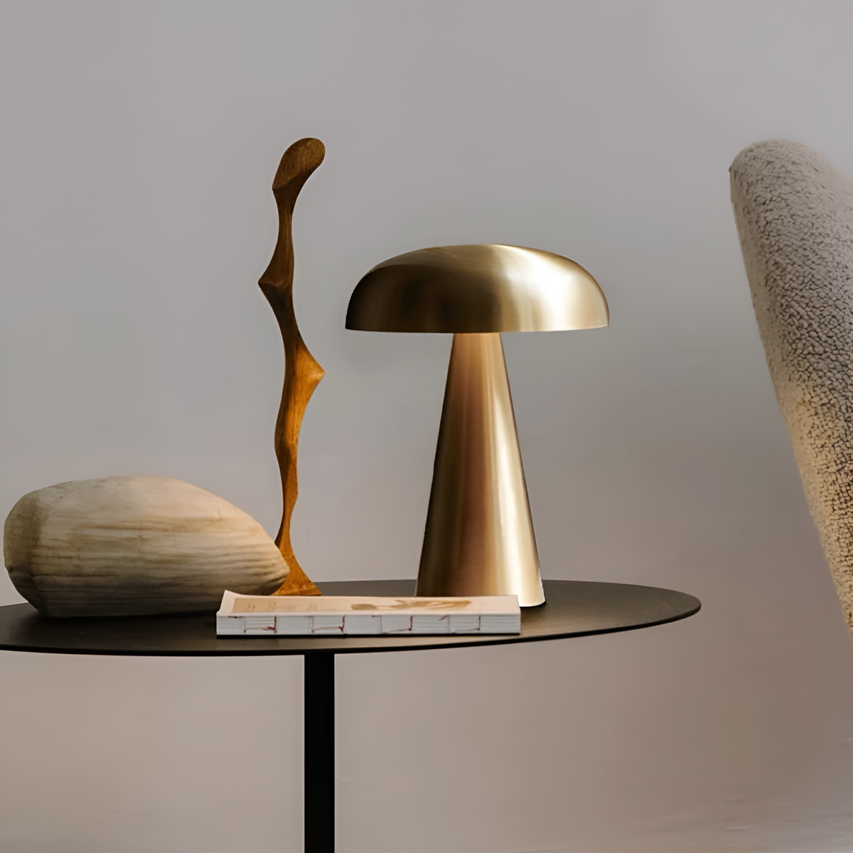 Лампа настільна автономна Mushroom Gold 230666-100003336