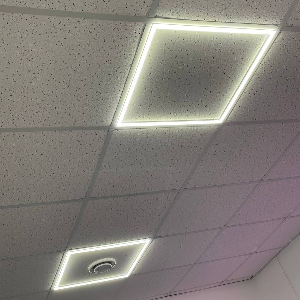 Стельовий світильник білий квадратний L-59.5 cm Led 40W 4000K White Square 251062-100006285