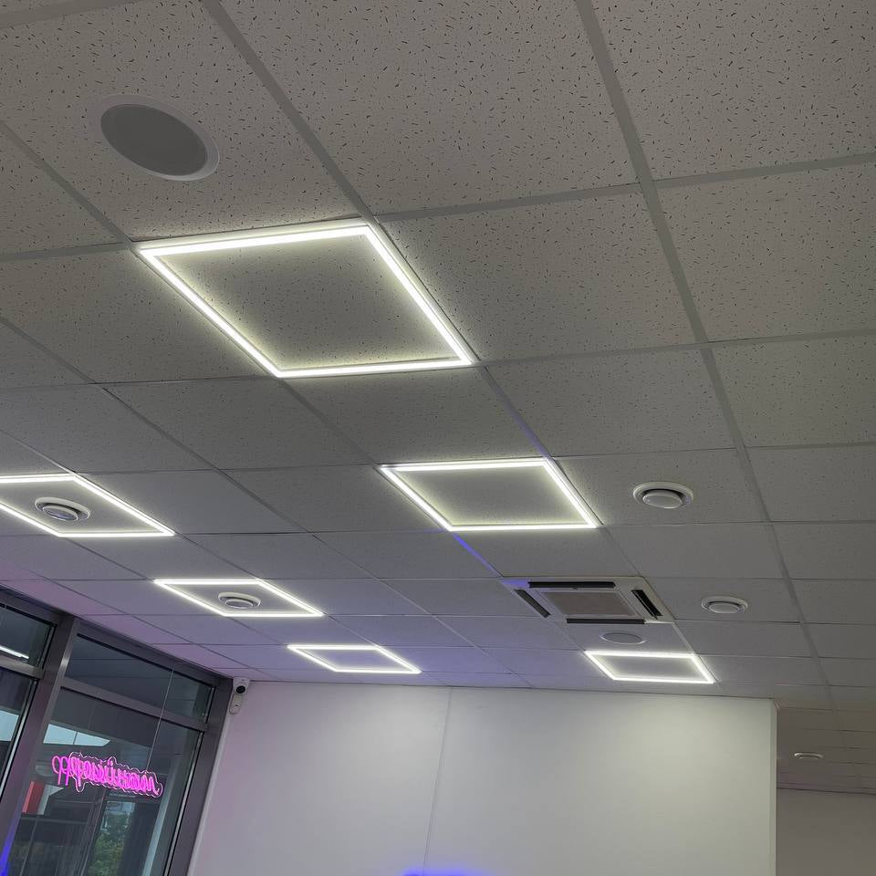 Стельовий світильник білий квадратний L-59.5 cm Led 40W 4000K White Square 251062-100006285