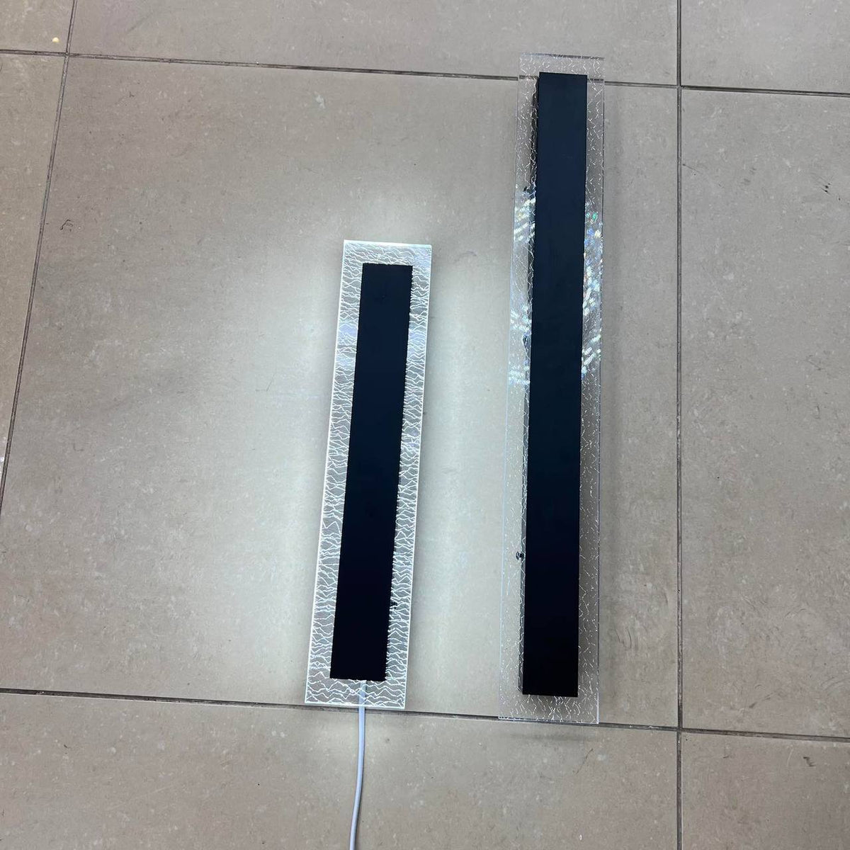 Настінні світильники чорні L-40 cm / L-60 cm Led 3000K-6000K Black Longi flat 251122-100006614