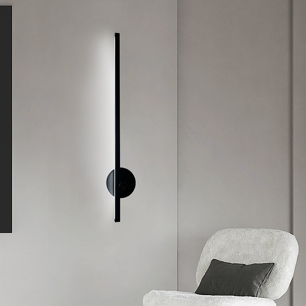 Настінний світильник чорний бокове світло L-90 cm Led 24W 4000K Black Pipe Line Pin 251160-100006561