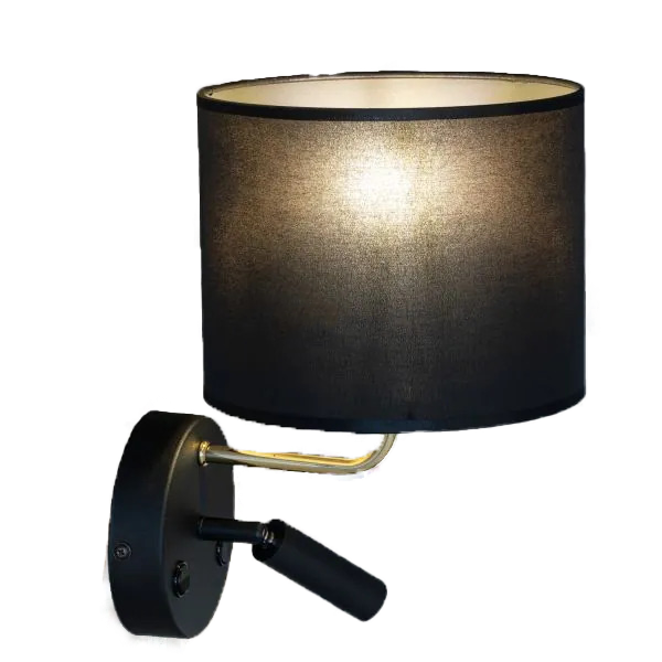 Бра з вимикачем на корпусі Enzo H-33 см Black + Gold 230940-100002536