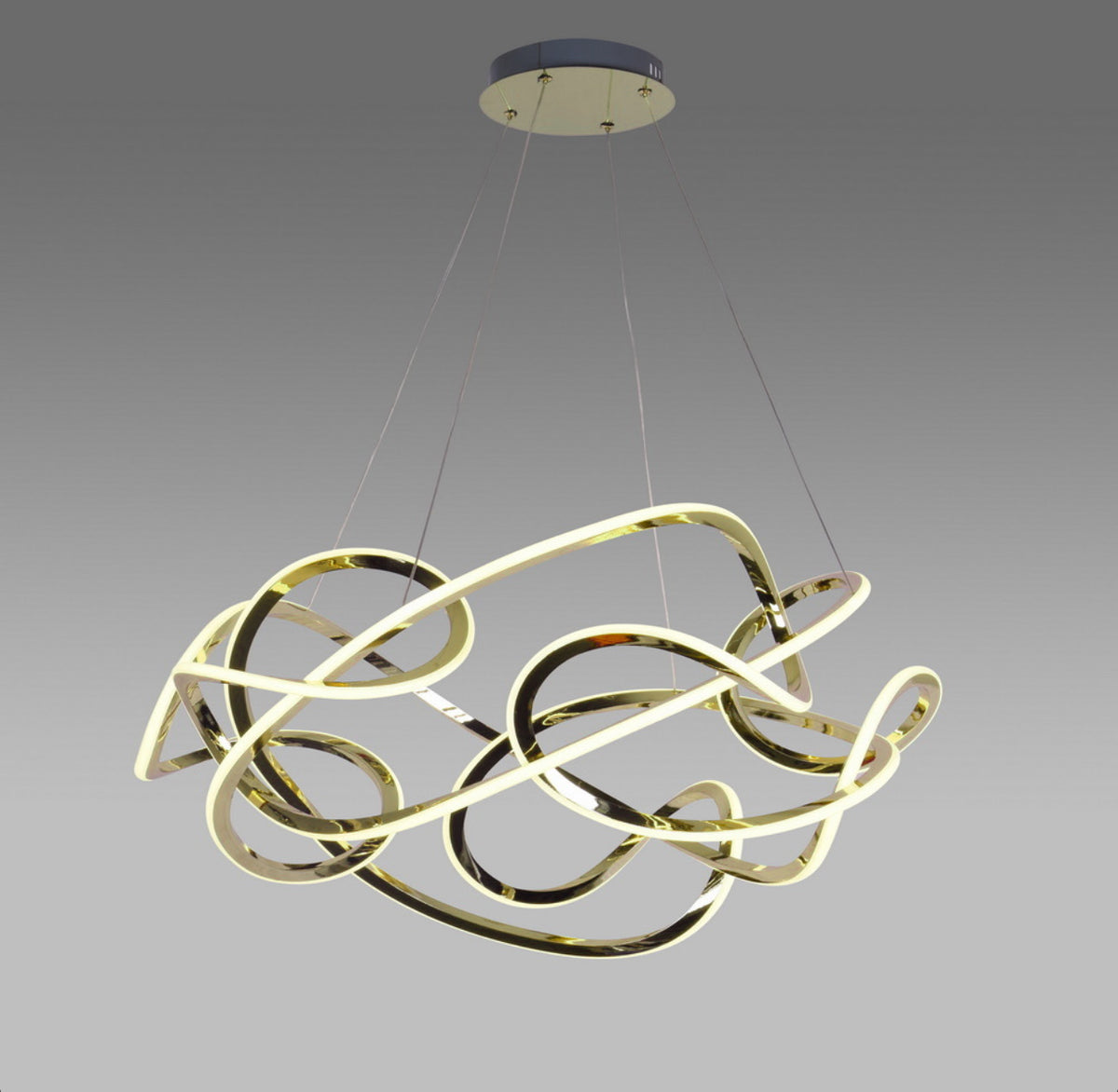 Підвісний світильник Quasar wave 80 Led 60W 3000K 4000K 6000K D80 Gold 250122-100004034