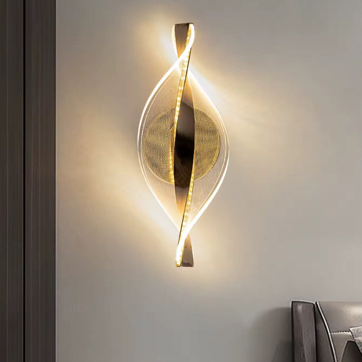 Настінний світильник Spiral jellyfish H310 Led 11W 4000K Gold 250335-100004236