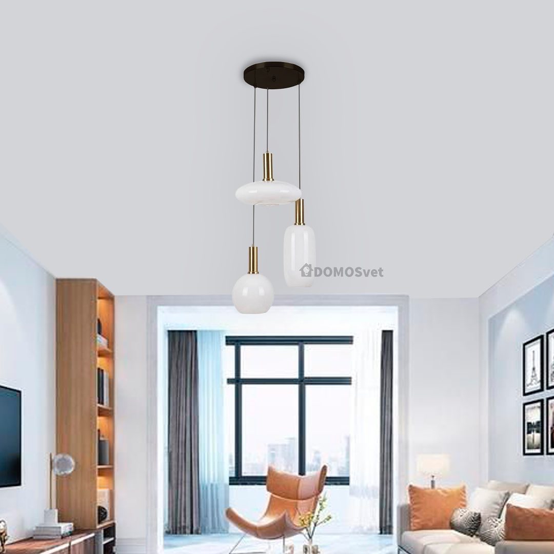 Підвісний світильник Altom lamp 3хЕ27 White Black Gold 230331-100001460
