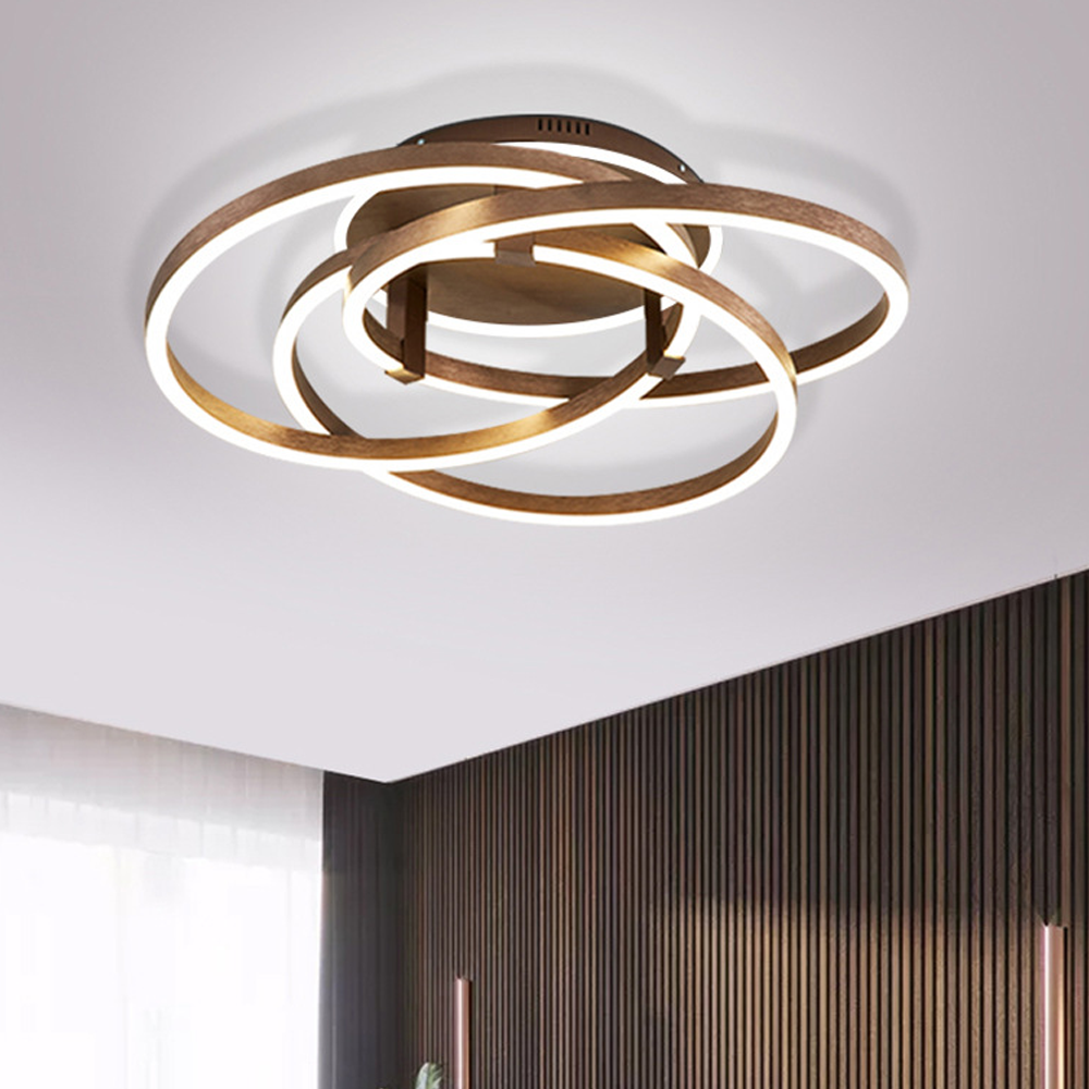 Люстра світлодіодна з пультом 3 розміри Trio ceiling Потрійні Шоколадні Кільця 211119-100000505