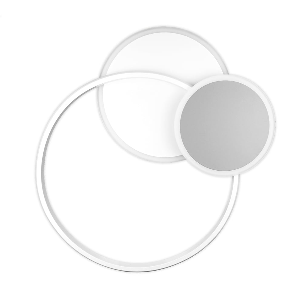 Стельовий світлодіодний світильник з пультом Trio-rings model D-550 Led 80W White 230260-100001418