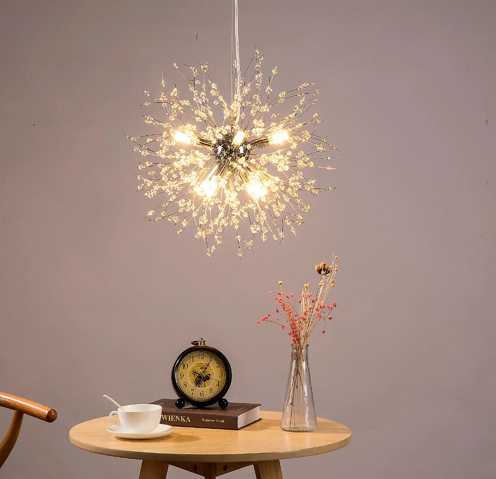 Люстра підвісна декоративна з намистинами Dandelion D-40cm / D-55cm G9 Gold 210718-100000076