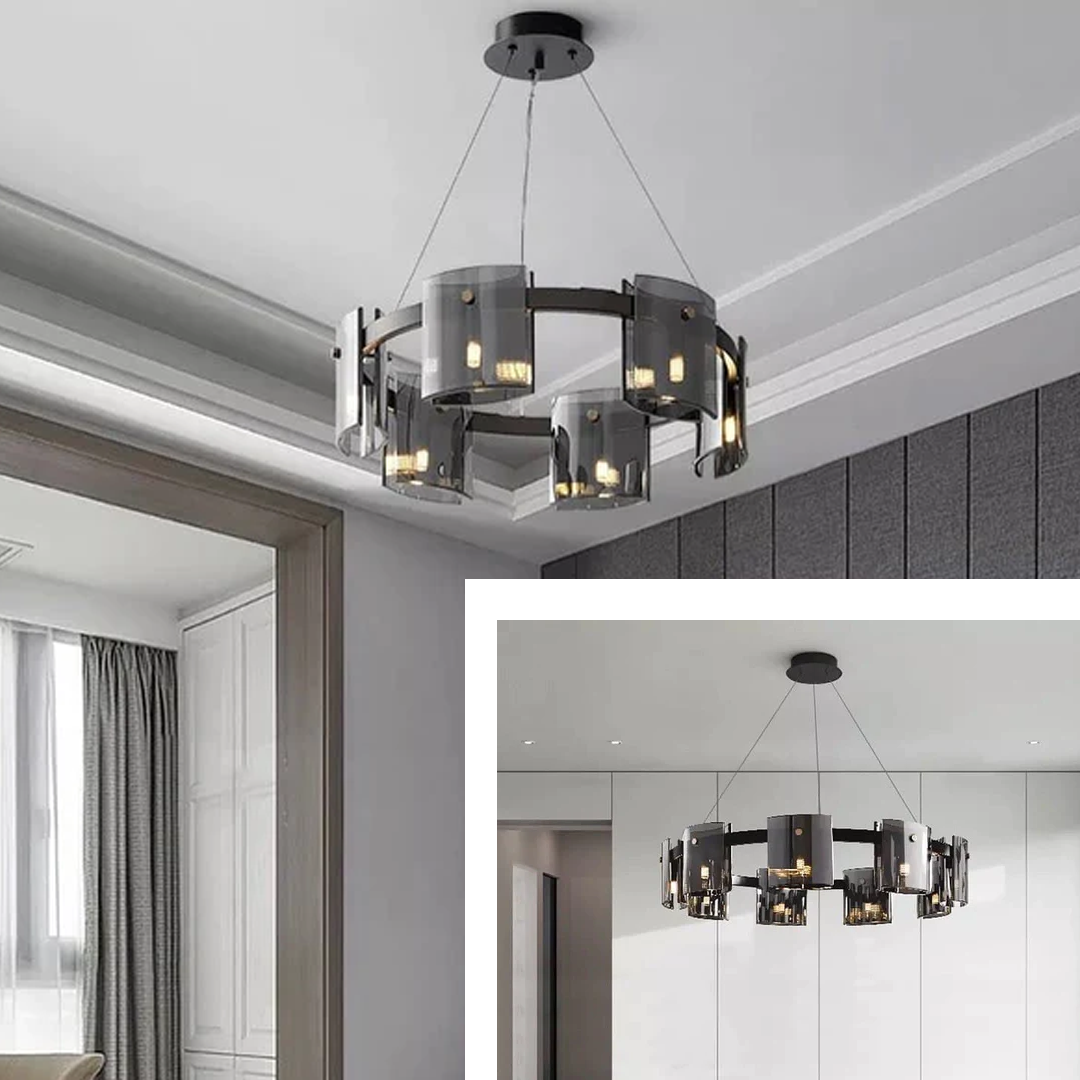 Люстра Black plates 6 / 9 Lamps Black 210918-100000396
