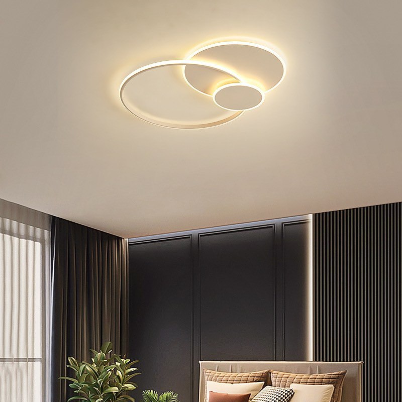 Стельовий світлодіодний світильник з пультом Trio-rings model D-550 Led 80W White 230260-100001418