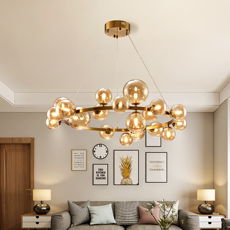 Кругла люстра 4000К Amber Bubbles 210817-100000212