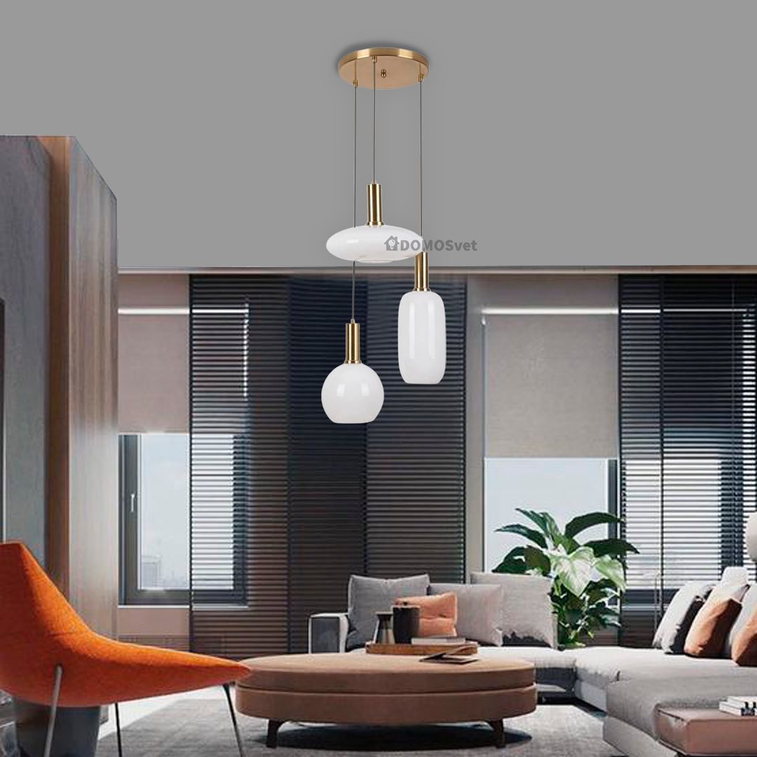 Підвісний світильник Altom lamp 3хЕ27 White Black Gold 230331-100001460