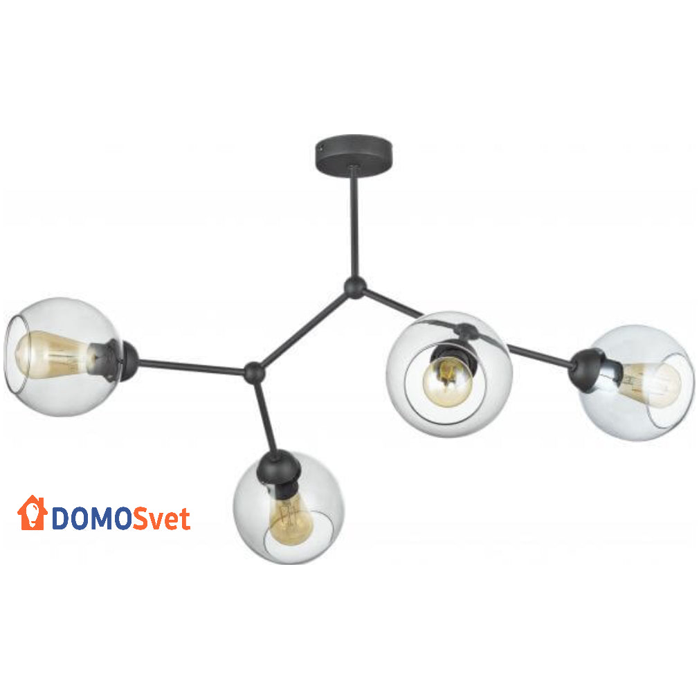 Люстра чорна H-40 cm E27 Black+Clear Branch 230216-74110