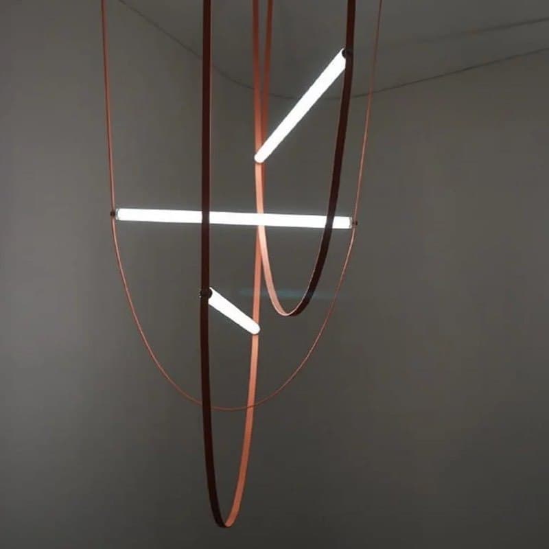 Підвіс коричневий H-120 cm / 150-cm Led Exclusive Brown Leather 211122-100000533