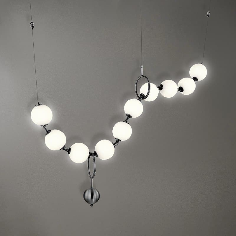 Люстра Намистинка 5*10W White+Black 220121-100000596
