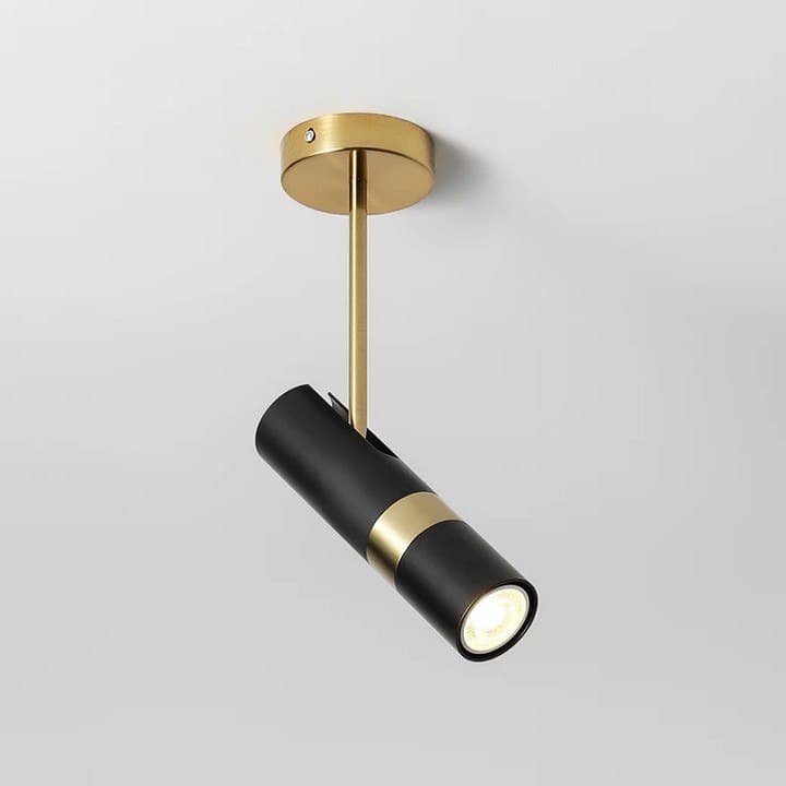 Спот чорний з золотом GU10 Black+Gold Tube Spoon 220119-100000623