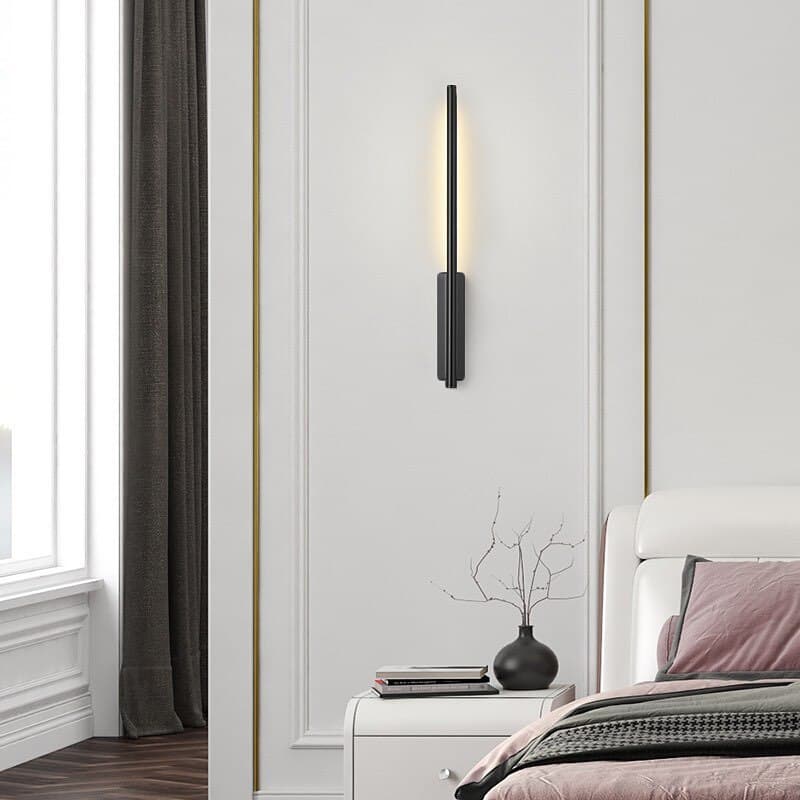 Бра лінійне чорні H-60 cm / H-80 cm / H-100 cm Led 4100К Black Pipe Stick 220218-100000685