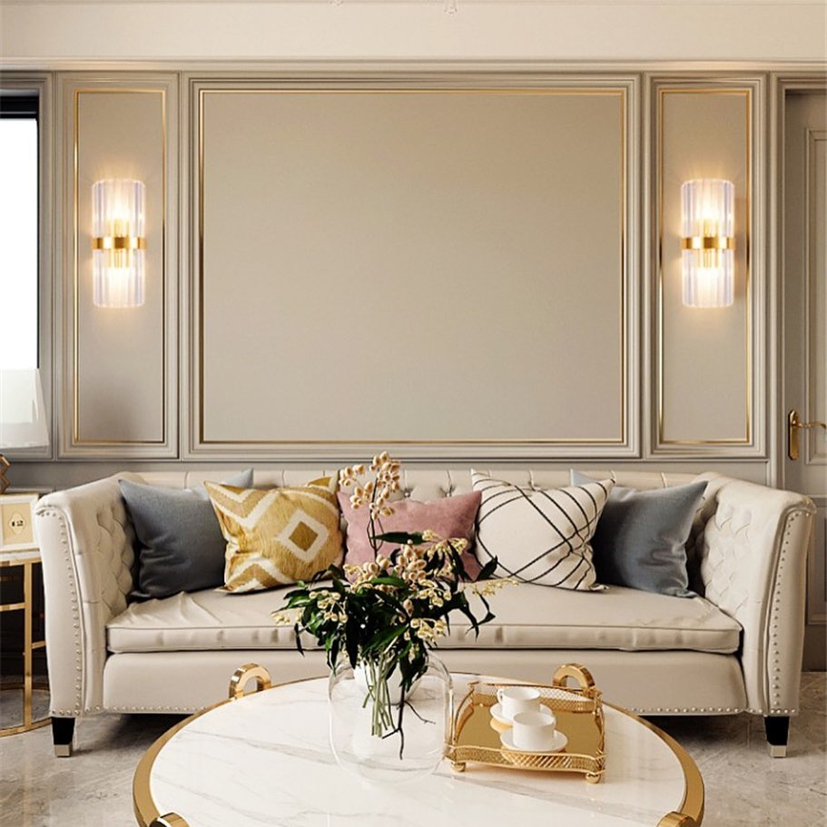 Настінний світильник золотий H-45 cm E14*2 Gold Elegance 220518-100000751
