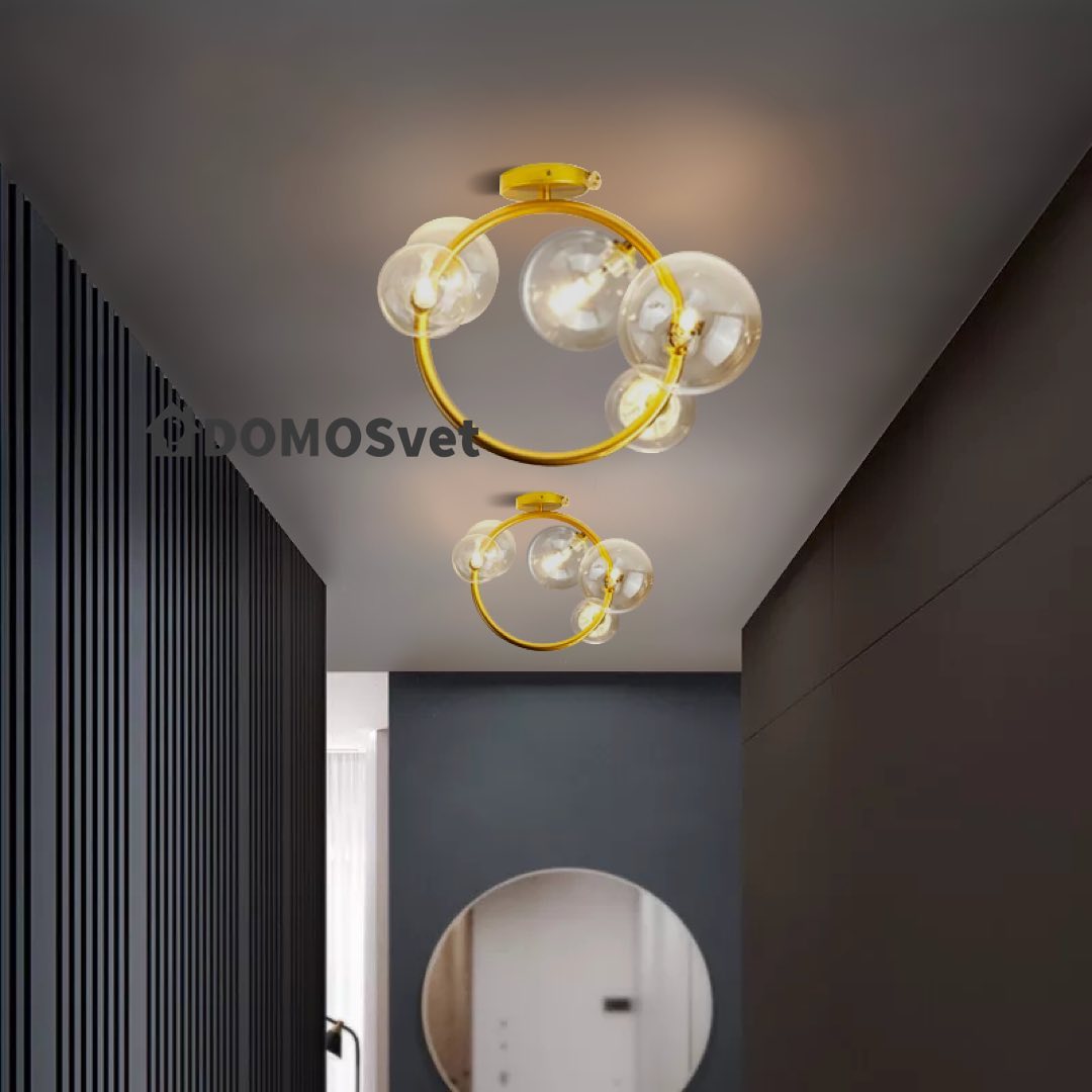 Люстра IONA Ceiling Bubbles 3+2 Gold / Black 220518-100000768
