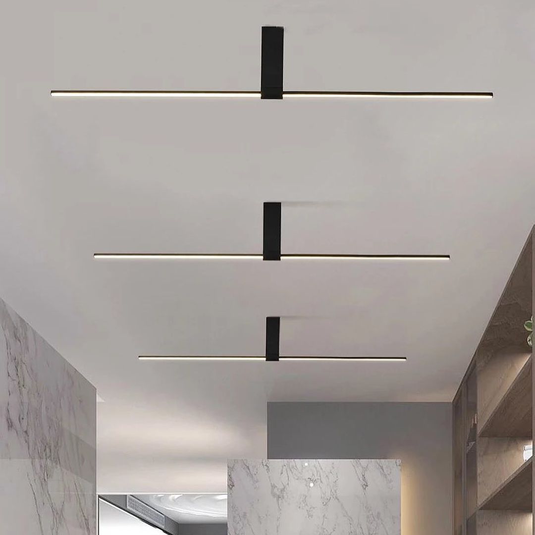 Люстра L-90 cm Led 10W 3000К Black Ceiling Linear 220928-100001016