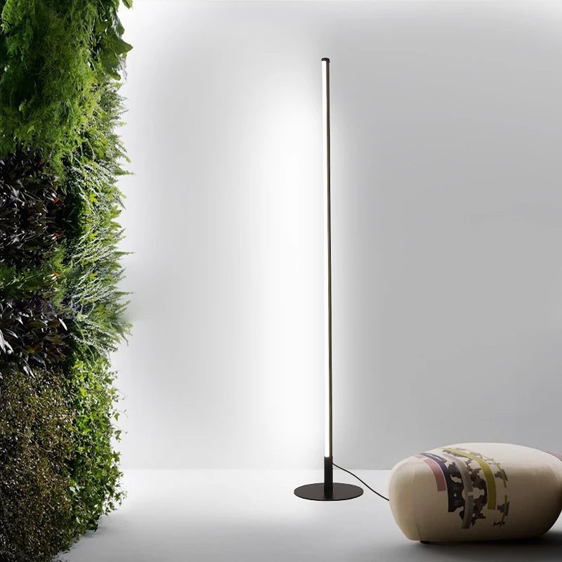 Торшер чорний лінійний H-150 cm Led 25W Black Pipeline Linear 4000K 220522-100000755