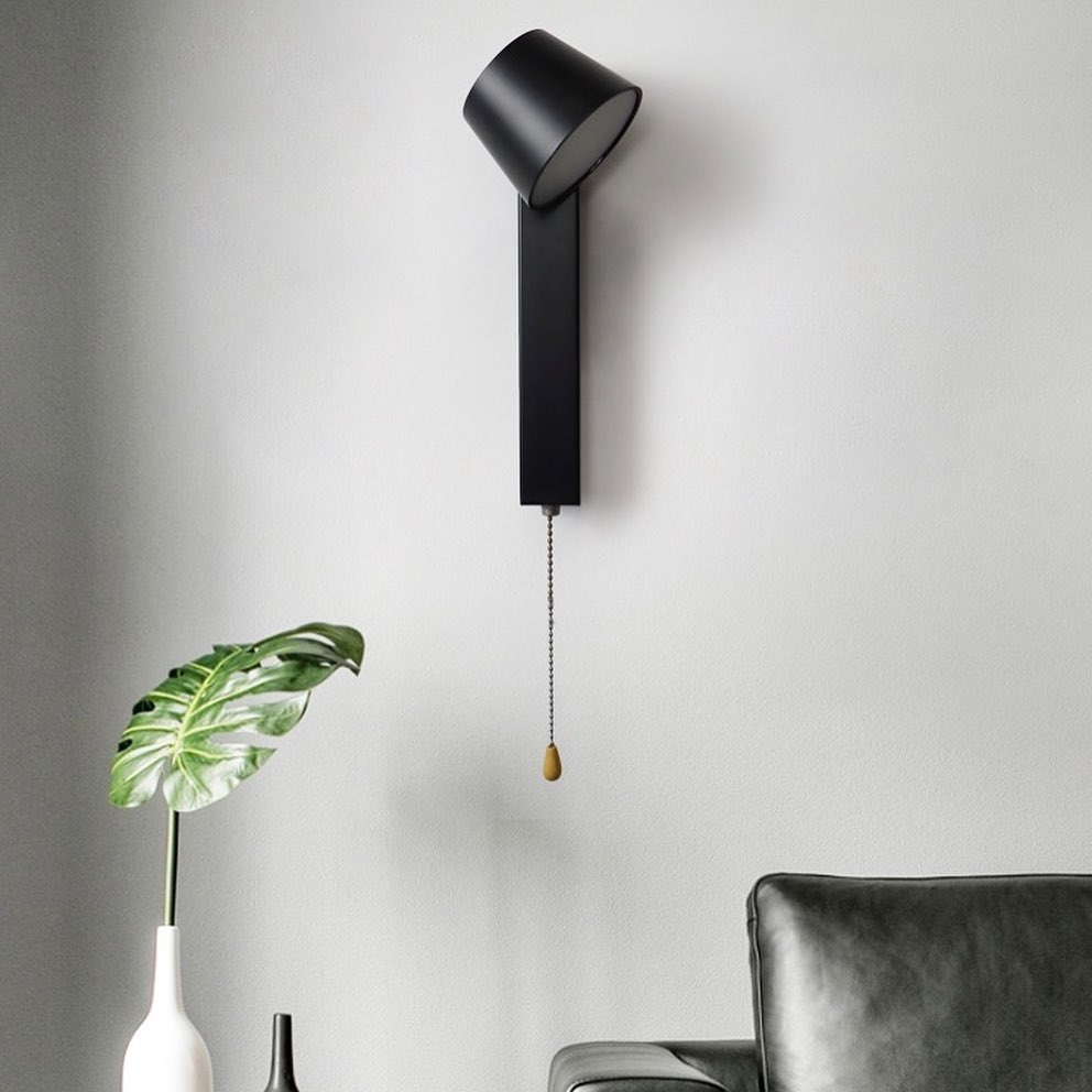 Бра з мотузковим вимикачем 4000К Black / White 221027-100001107