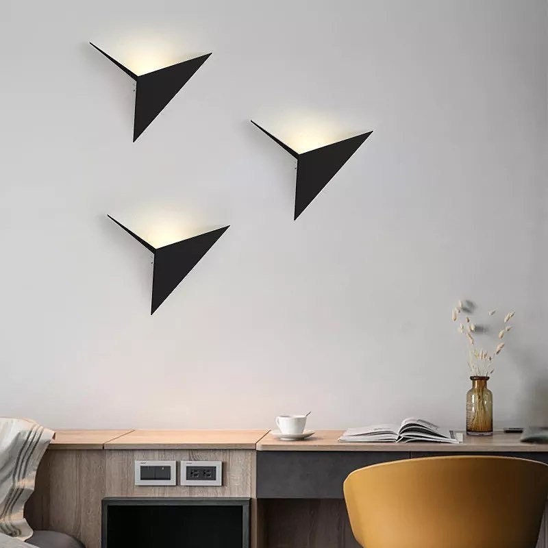 Бра настінне чорне H-24,5 cm Led 6W 3000K Black Origami 221222-100001203