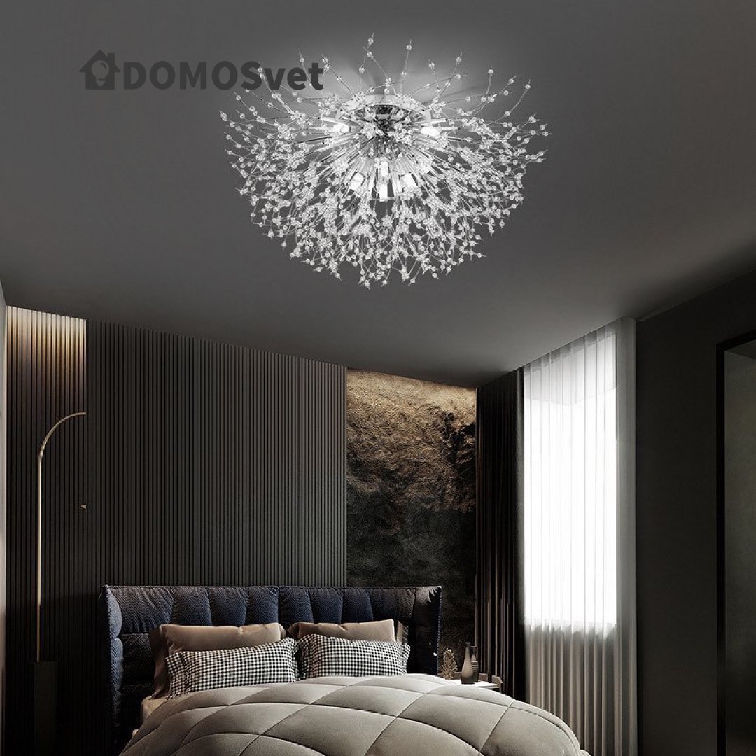 Люстра стельова Chrome Dandelion Кульбаба D-50 cm / D-55 cm G9 221235-100001229
