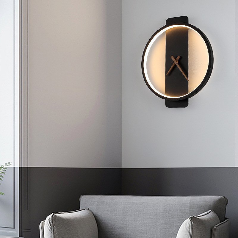 Бра Годинник Black Strong Style Clock H-37 cm 221235-100001261