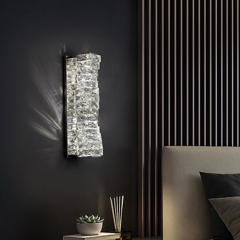 Бра настінні срібні H-29 cm / H-45.5 cm Led Crystal Diamond Shine Silver 230135-100001310