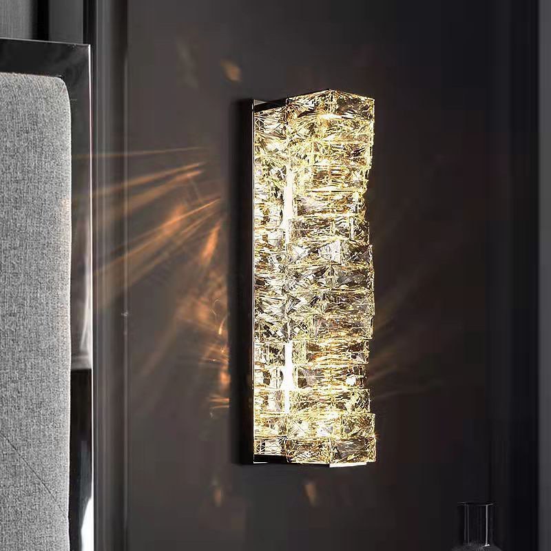 Бра настінні срібні H-29 cm / H-45.5 cm Led Crystal Diamond Shine Silver 230135-100001310