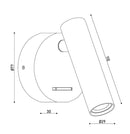 Настінний світильник чорний з вимикачем D-7.7 cm Led 3W 3000K Black Circle 260528-100007989