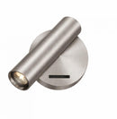 Настінний світильник срібний з вимикачем D-7.7 cm Led 3W 3000K Chrome Circle 260528-100007988