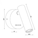 Настінний світильник срібний з вимикачем D-7.7 cm Led 3W 3000K Chrome Circle 260528-100007988
