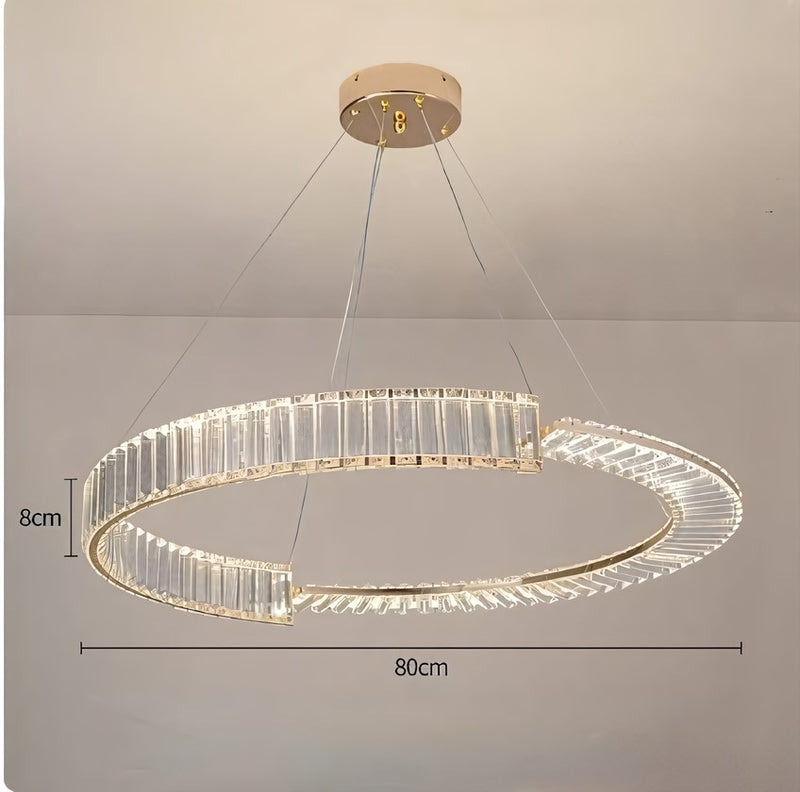 Підвісна люстра Brass Ring Luxury D600/800 LED-64/90W Gold 240688-100003405