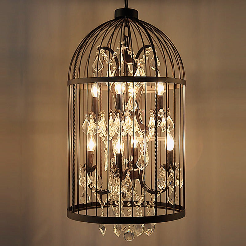 Підвісна люстра D-35 cm / D-45 cm E14 Black Cage light 240818-100003528