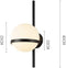 Настінний світильник Bollo D-16 cm E27 Black + White 240718-100003407