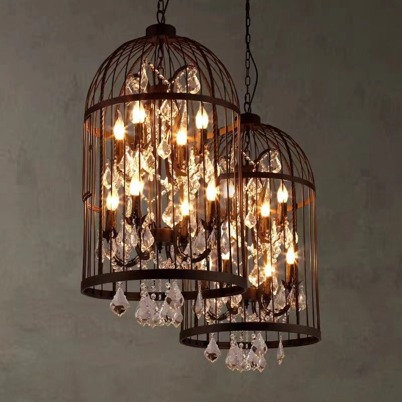 Підвісна люстра D-35 cm / D-45 cm E14 Black Cage light 240818-100003528