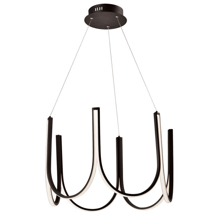 Підвісна люстра U-lamp D-70 cm / D-90 cm 3000К-6000К Black 240718-100003512