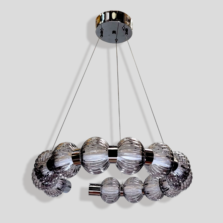 Люстра підвісна Bracelet D-54cm 30W 5000K Grey+Chrome 250635-100005160