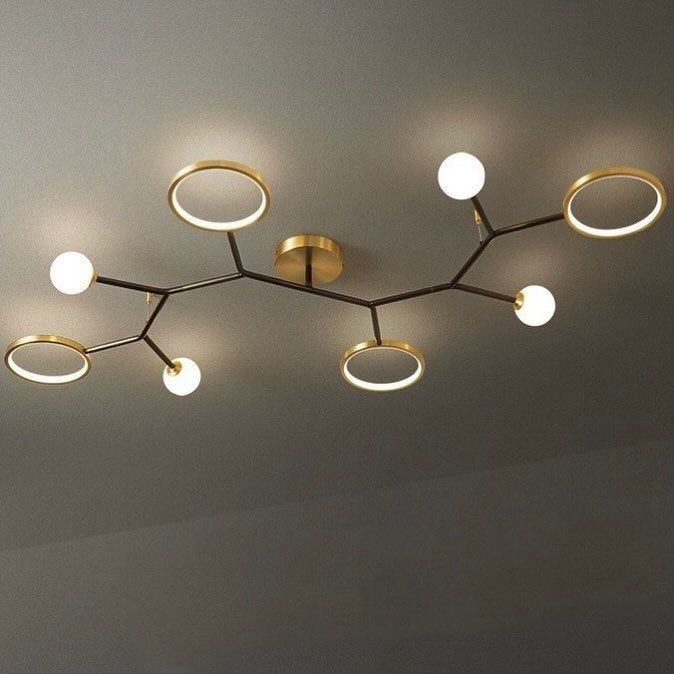 Люстра Golden wood H120 LED-модуль + G9 4000K L930 Led 28W / L1560 Led 57W Black + Gold 240527-100003321