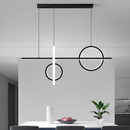 Люстра чорна геометрична L-100 cm Led 55W 3000K 4500K 6000K Black Ideal Geometry 240958-100003781